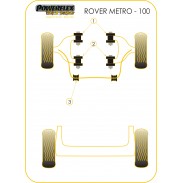 Silentblock Black Series de Powerflex para Rover Metro GTi, Rover 100