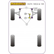Silentblock de Powerflex para Alfa Romeo 145, 146, 155