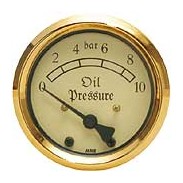 Manómetro de presión de aceite clásico de diámetro 60 mm