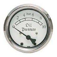 Manómetro de presión de aceite clásico de diámetro 60 mm