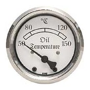 Reloj de temperatura de aceite clásico de diámetro 60 mm