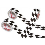 Cinta a rombos blanca y negra ISC Racers Tape de 13,5 m