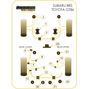 Silentblock Black Series de Powerflex para Subaru BRZ