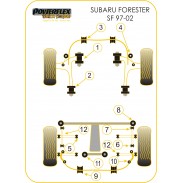 Silentblock Black Series de Powerflex para Subaru Forester SF (1997 - 2002)